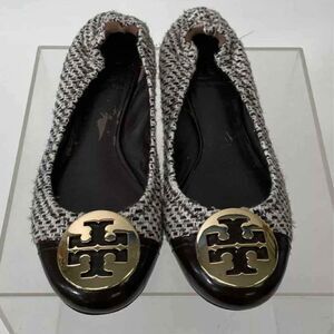 Tory Burch Designer Women's Black White Multicolor Flats - Size 6.5